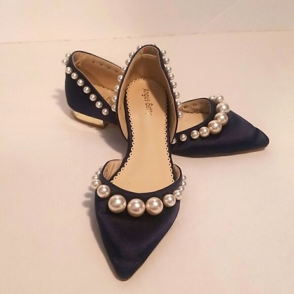 Beautiful peral shoes size 5 blue color - Picture 1 of 16